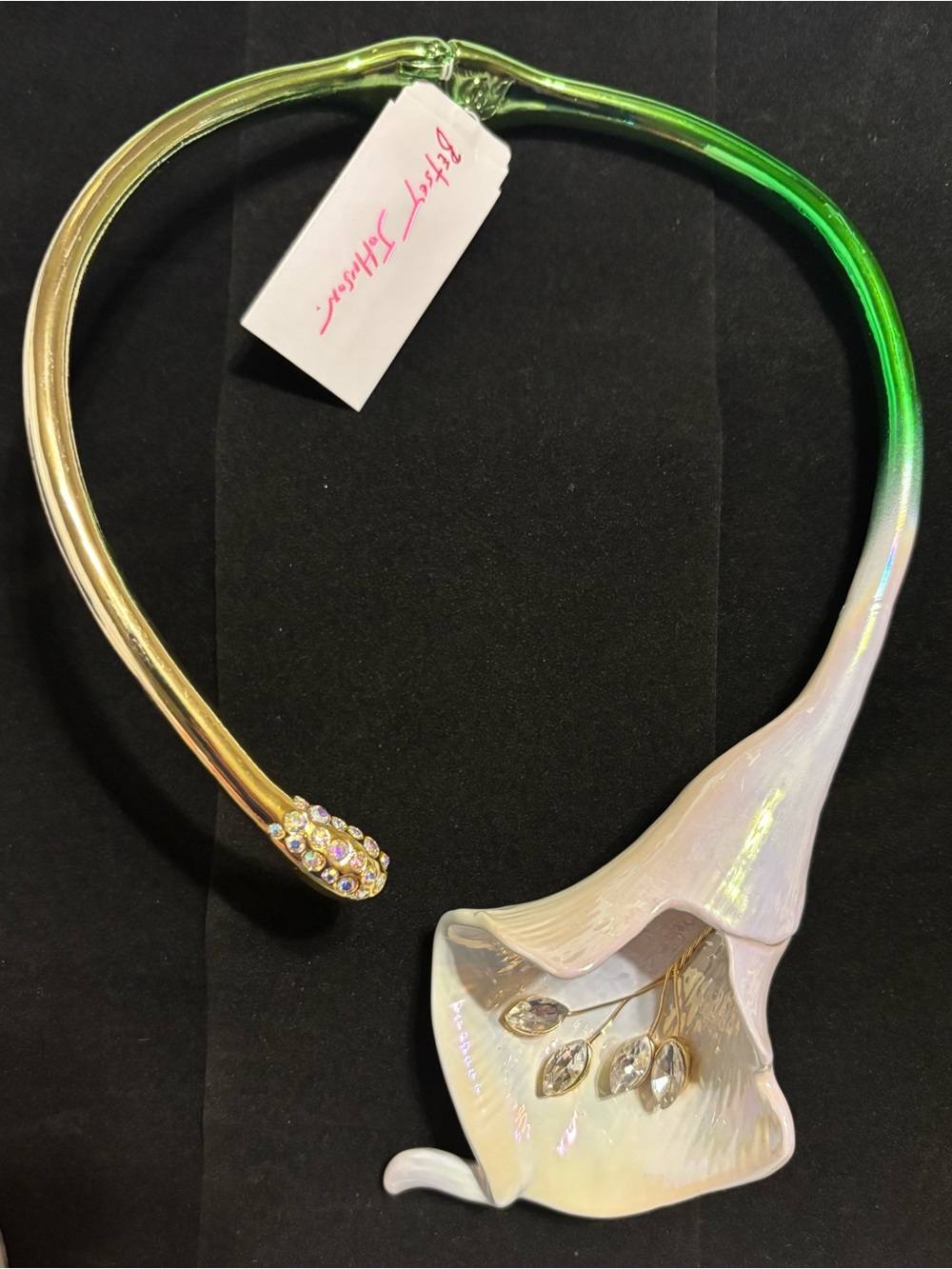 Betsey Johnson Calla Lily Collar Necklace NWT